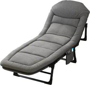 Camping Cot for Adults,Portable Camping Cot, Extra Wide with Thick Mattress, Folding Cot for Outdoor Camping/Office, with Thick Memory Foam Mattress for Adults Heavy Duty Sleeping Cot