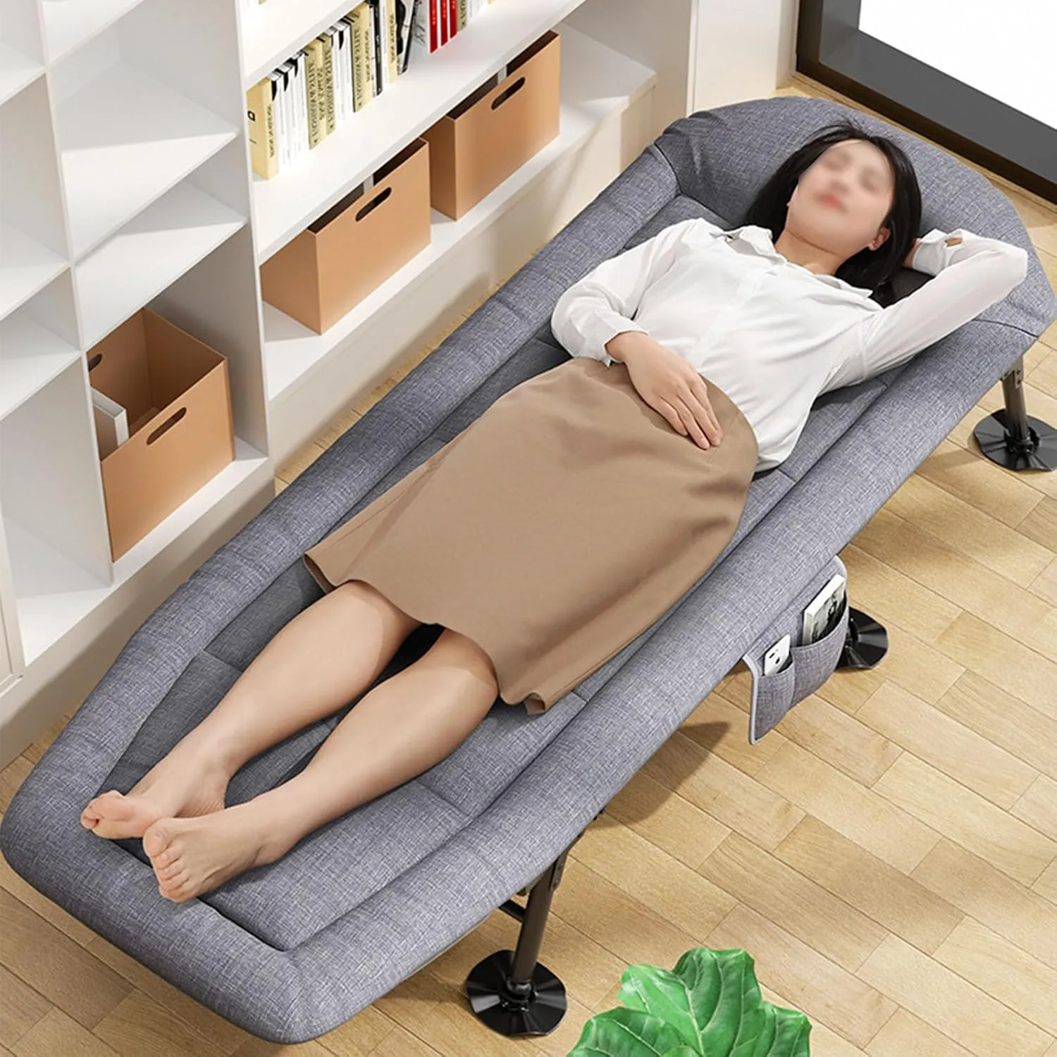 Camping Cot for Adults,Portable Camping Cot, Extra Wide with Thick Mattress, Folding Cot for Outdoor Camping/Office, with Thick Memory Foam Mattress for Adults Heavy Duty Sleeping Cot