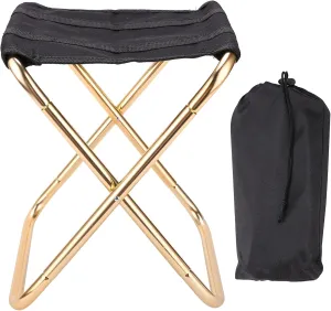 Camping Folding Chair, Aluminium Alloy Folding Stool for Outdoor Fishing Camping Lightweight Portable Compact Stool Seat for Beach, Picnic, Fishing and Travelling