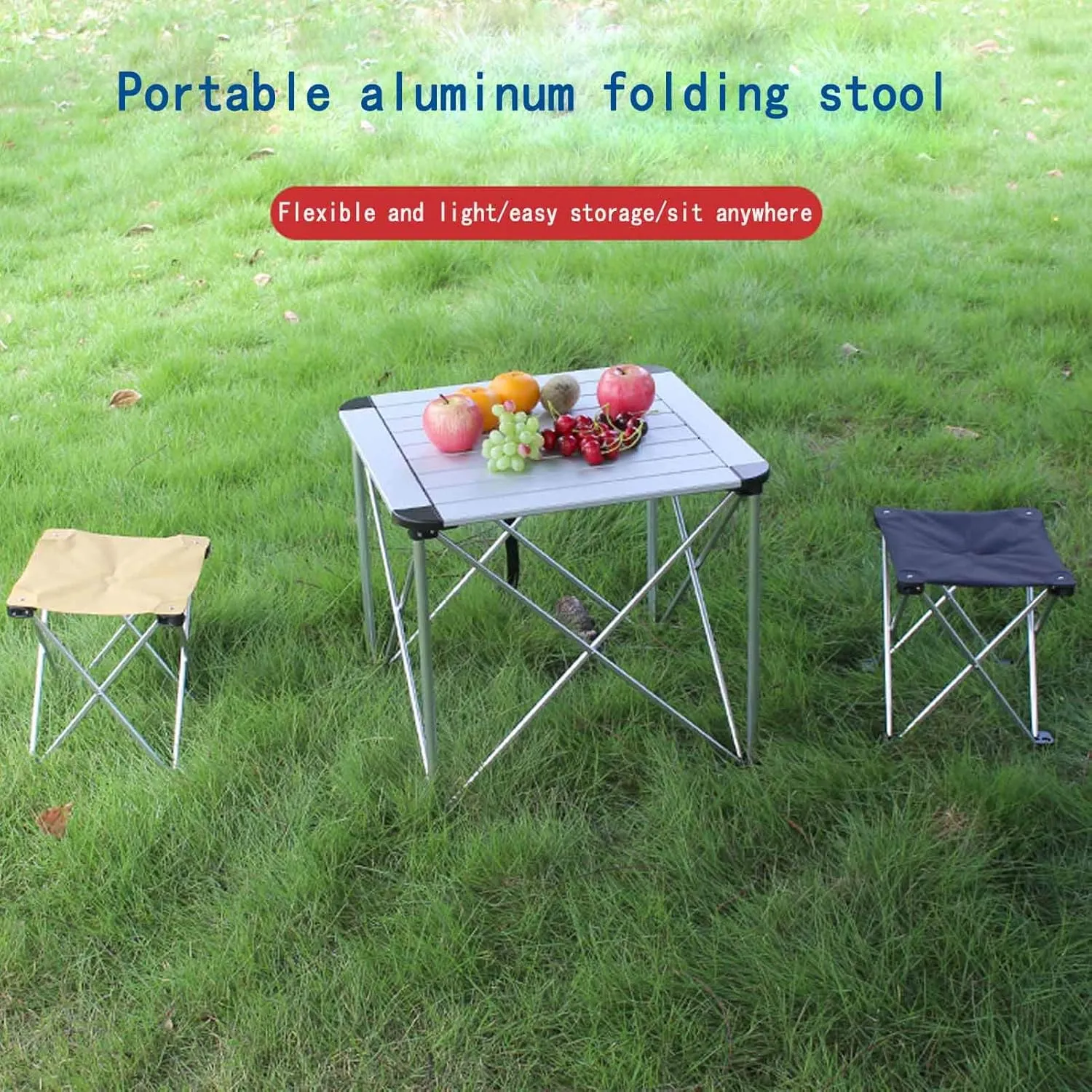 Camping Folding Chairs Outdoor Small Portable Foldable Lightweight Aluminum Stools Portable Sketch Chair for Camping/Fishing/Picnic/Travel/Hiking