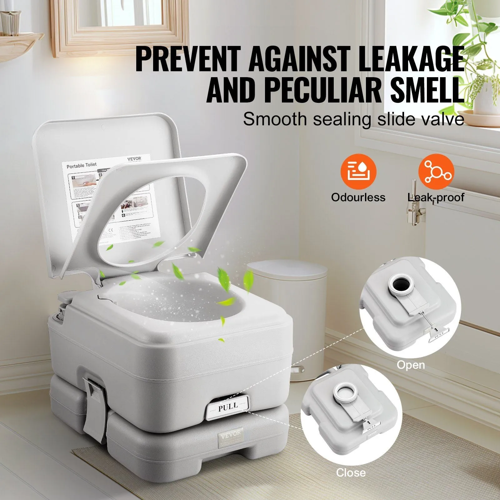 Camping High-precision Tank Camping, and Flush Adults Kids Odourless for Responsive Waste Porta for Leak-proof Potty Commode, Toilet Car Toilet 3.2 with Tank, Pressurized VEVOR Travel Gal 3.2 Portable Push-Button Flush & Gal