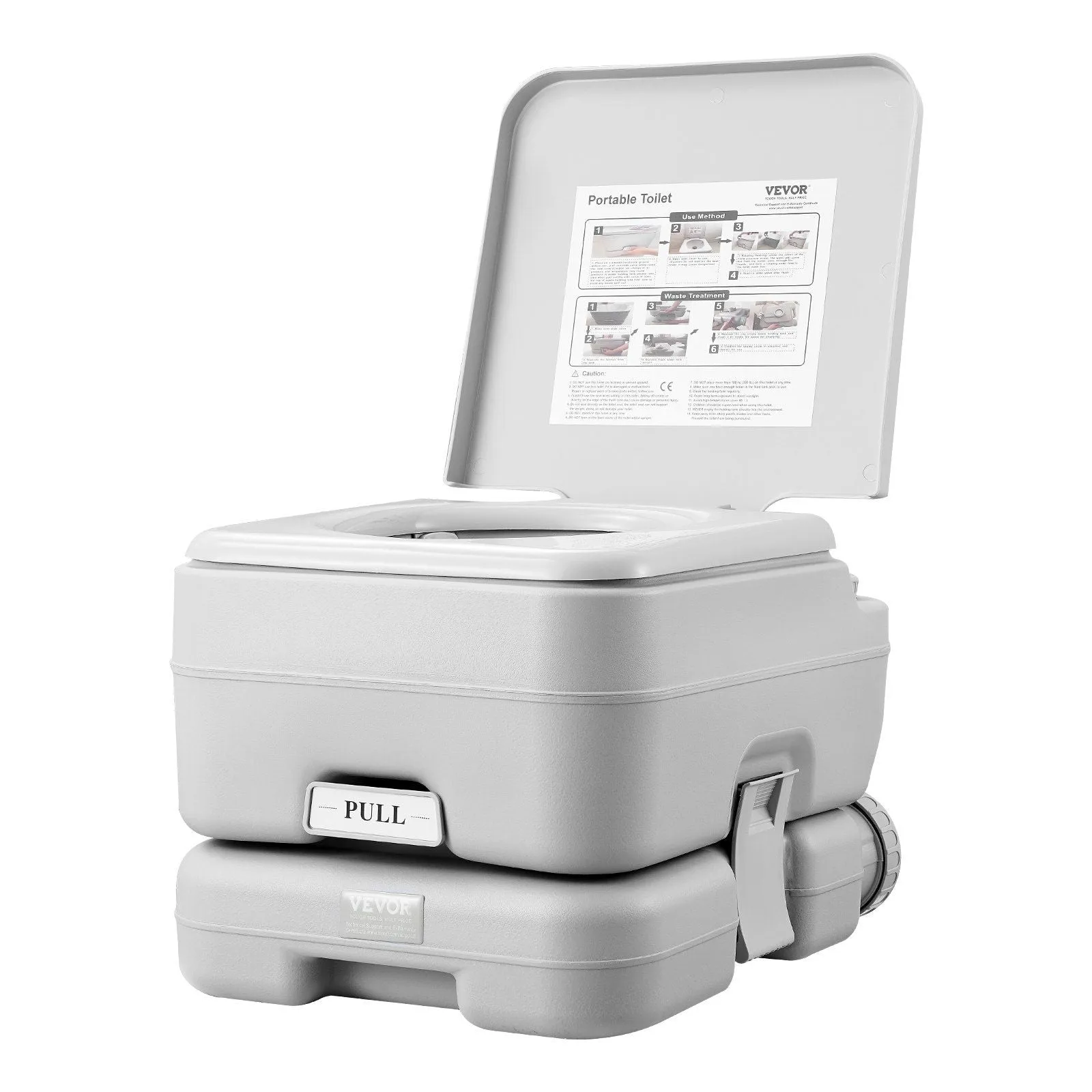 Camping High-precision Tank Camping, and Flush Adults Kids Odourless for Responsive Waste Porta for Leak-proof Potty Commode, Toilet Car Toilet 3.2 with Tank, Pressurized VEVOR Travel Gal 3.2 Portable Push-Button Flush & Gal