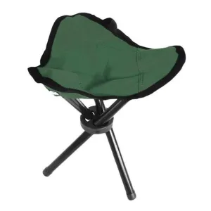 Camping Hiking Fishing Picnic Foldable Stool Tripod Chair - Green