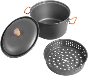 Camping Pot | 7.5L Outdoor Camping Steaming and Cooking Pot,Heat-Resistant Portable Picnic Gear Lightweight Boiling Steamer for Outdoor Travel Hiking