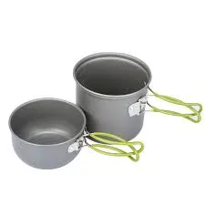 Camping Pots Cookware Set Portable Outdoor Cooking  Tableware for Hiking Trekking Picnic Fishing Mountaineering