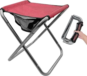 Camping Stool, Portable Folding Stool XXL Size Camping Stool for Adults Supports up to 240 lbs