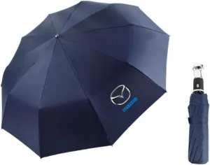 Car Folding Umbrellas for Rain for Mazda Biante 2008-2018, Windproof Travel Umbrella Waterproof Canopy Auto Open Close Windproof Umbrellas for Rain & Sun Accessories