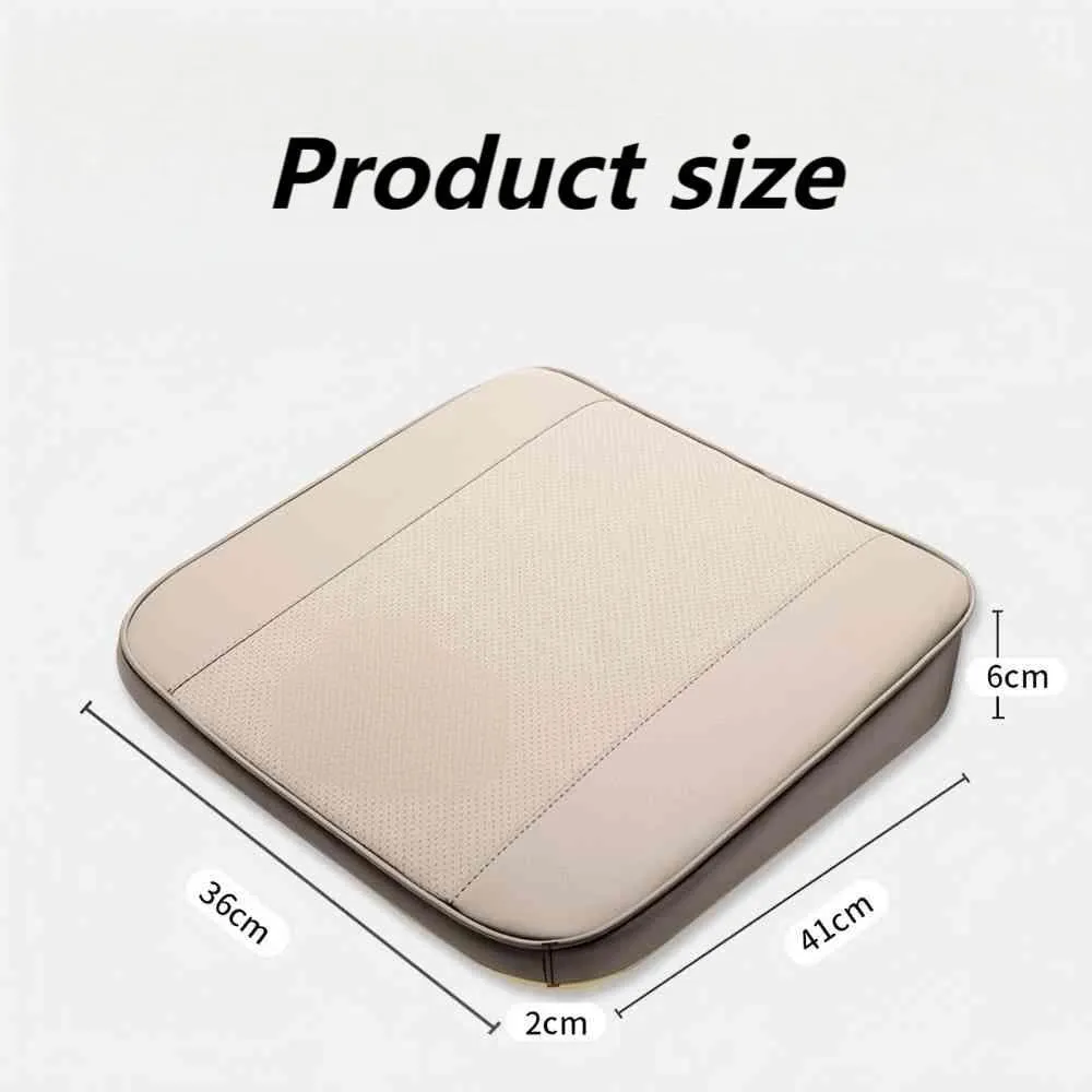 Car Heightening Seat Cushion for Suzuki Kizashi Jimny Ignis Grand Vitara Livio SX4 Swift S-cross,Leather Wedge Tailbone Back Pain Pressure Relief Pad Exclusive Logo Enhances Driving Vision Interior