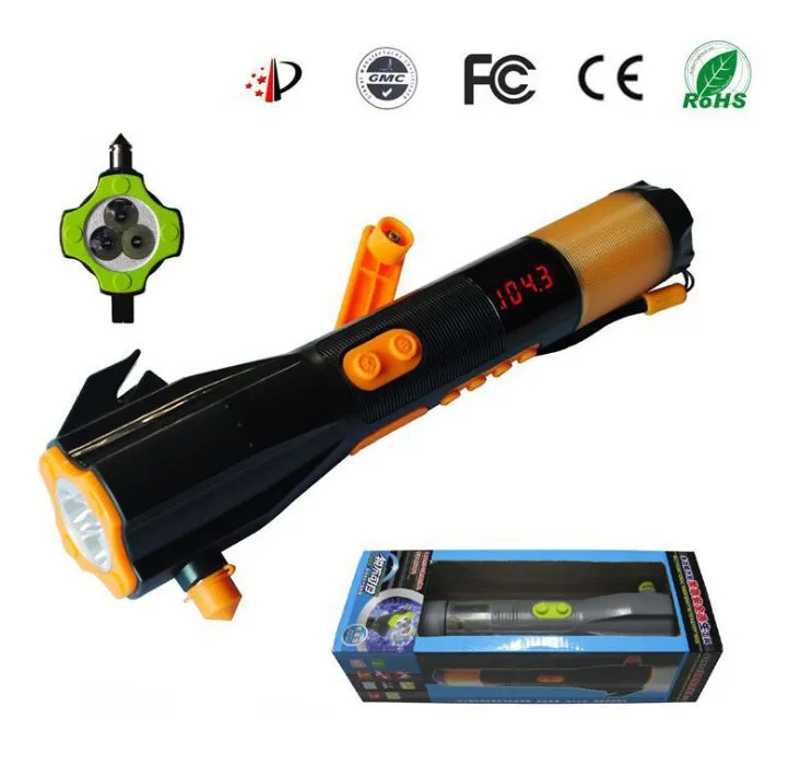 Car Safety Hammer Flashlight - Tactical Emergency Rescue 5 in 1 Tool