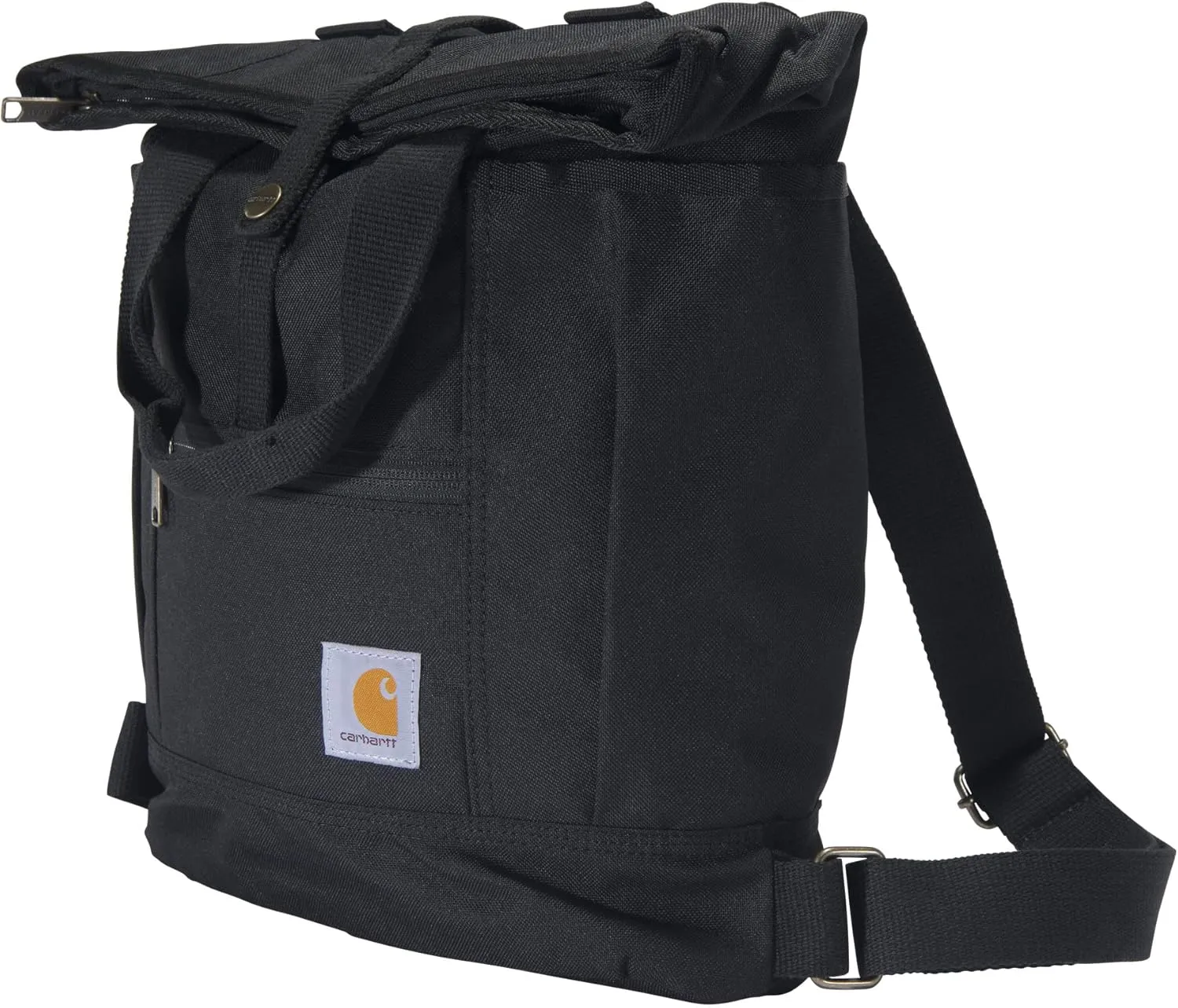 Carhartt Convertible Backpack Tote, Durable Tote Bag with Adjustable Backpack Straps and Laptop Sleeve, Black