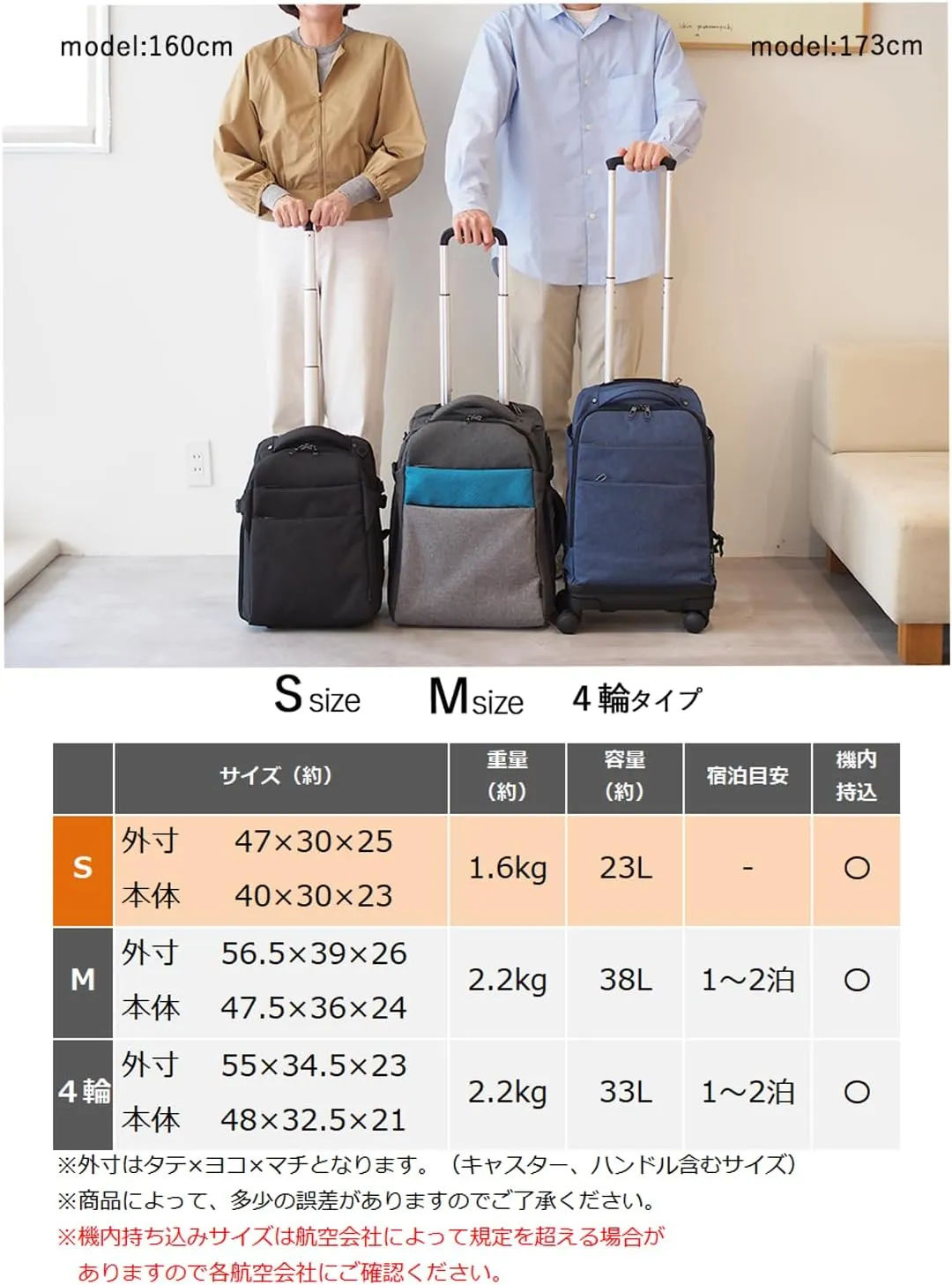 Carry On Rolling Backpack with Wheels (Dark Gray)[81-76022-13]