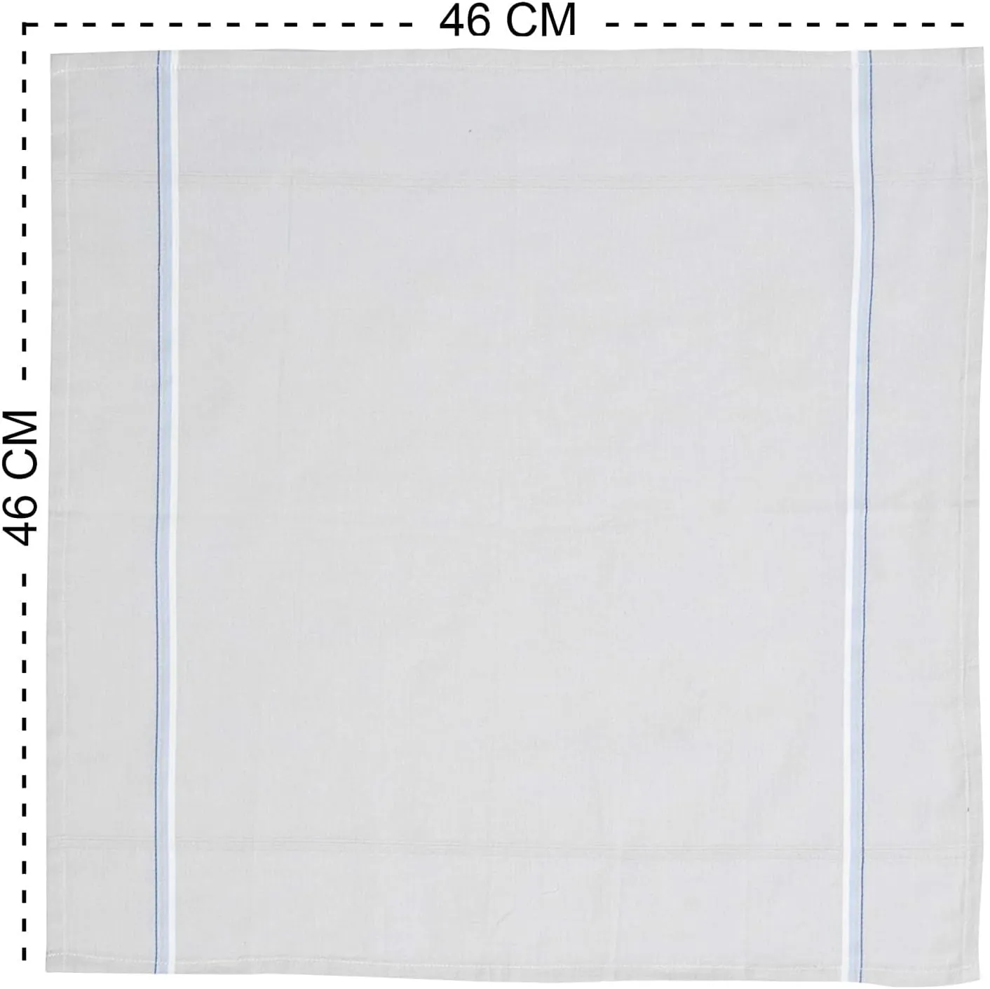Caruso Italy Men's Premium 100% Pure Cotton Handkerchief Colored Border - (44 x 44 cm)