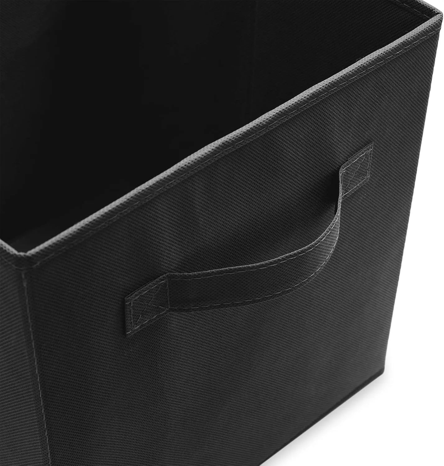 Casafield Set of 12 Collapsible Fabric Cube Storage Bins, Black - 11" Foldable Cloth Baskets for Shelves, Cubby Organizers & More