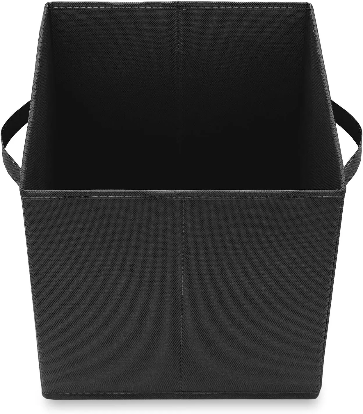 Casafield Set of 12 Collapsible Fabric Cube Storage Bins, Black - 11" Foldable Cloth Baskets for Shelves, Cubby Organizers & More