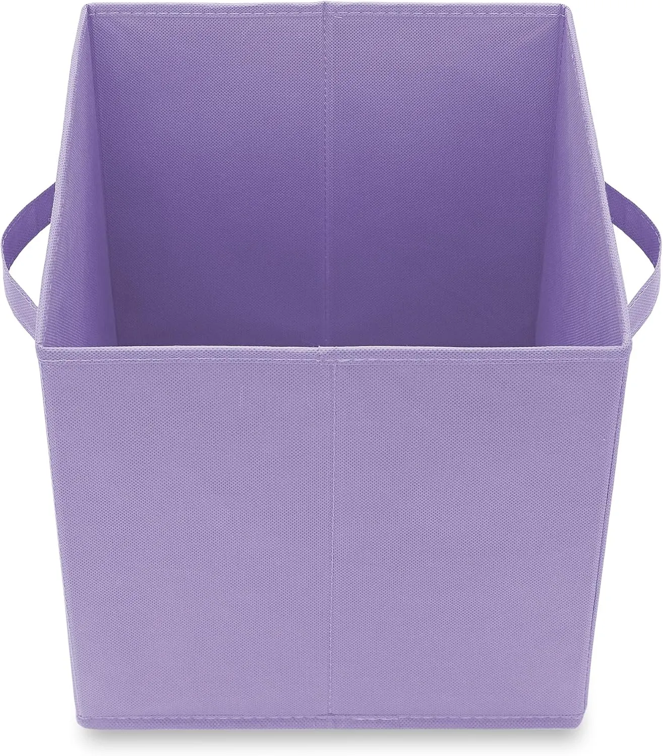 Casafield Set of 6 Collapsible Fabric Cube Storage Bins, Lavender - 11" Foldable Cloth Baskets for Shelves, Cubby Organizers & More