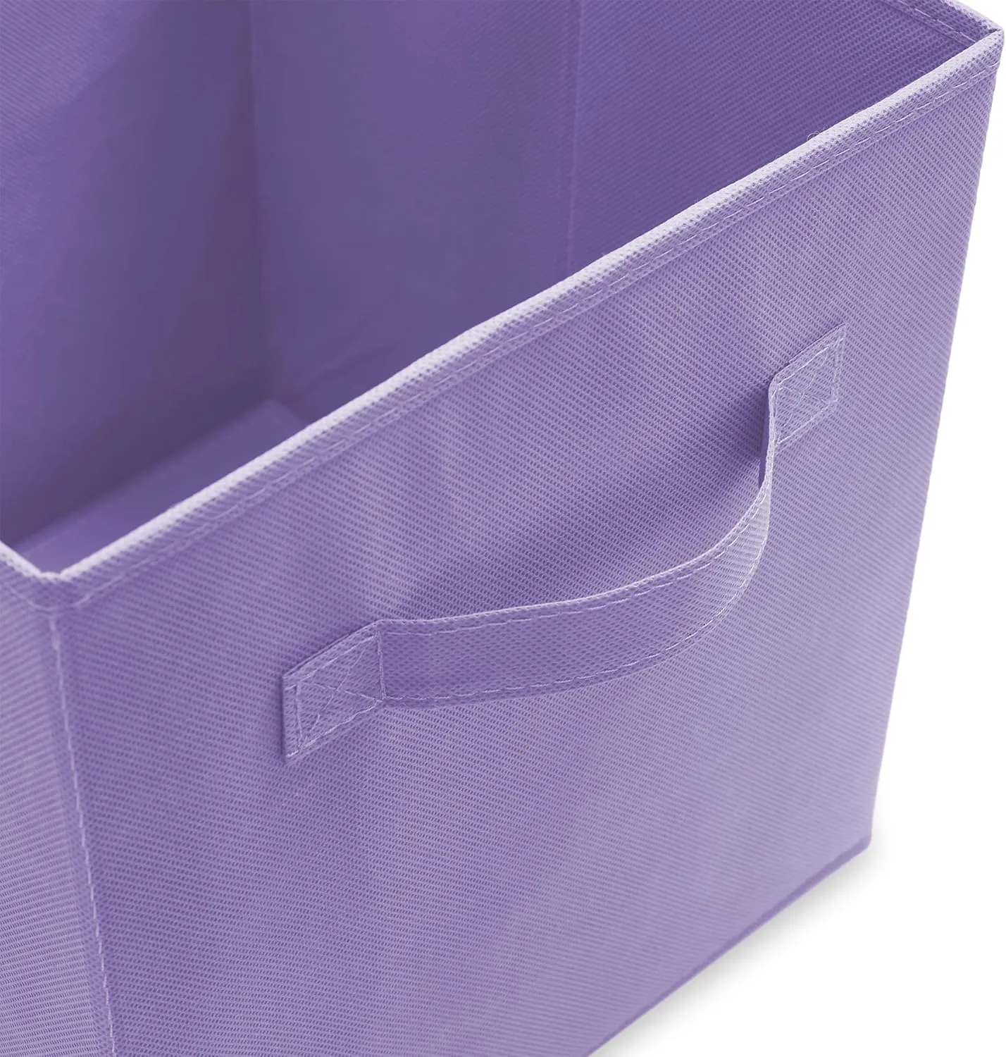 Casafield Set of 6 Collapsible Fabric Cube Storage Bins, Lavender - 11" Foldable Cloth Baskets for Shelves, Cubby Organizers & More