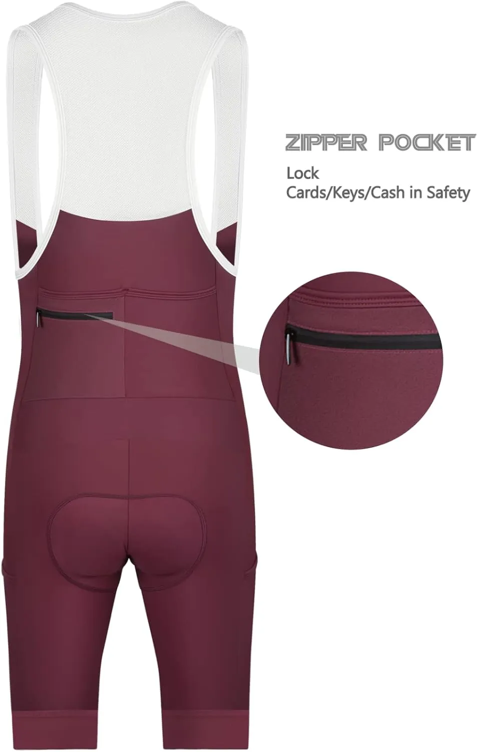 CEROTIPOLAR Cycling Bibs Men, Long Riding Pad Bicycle Biking Bib Shorts UPF50 