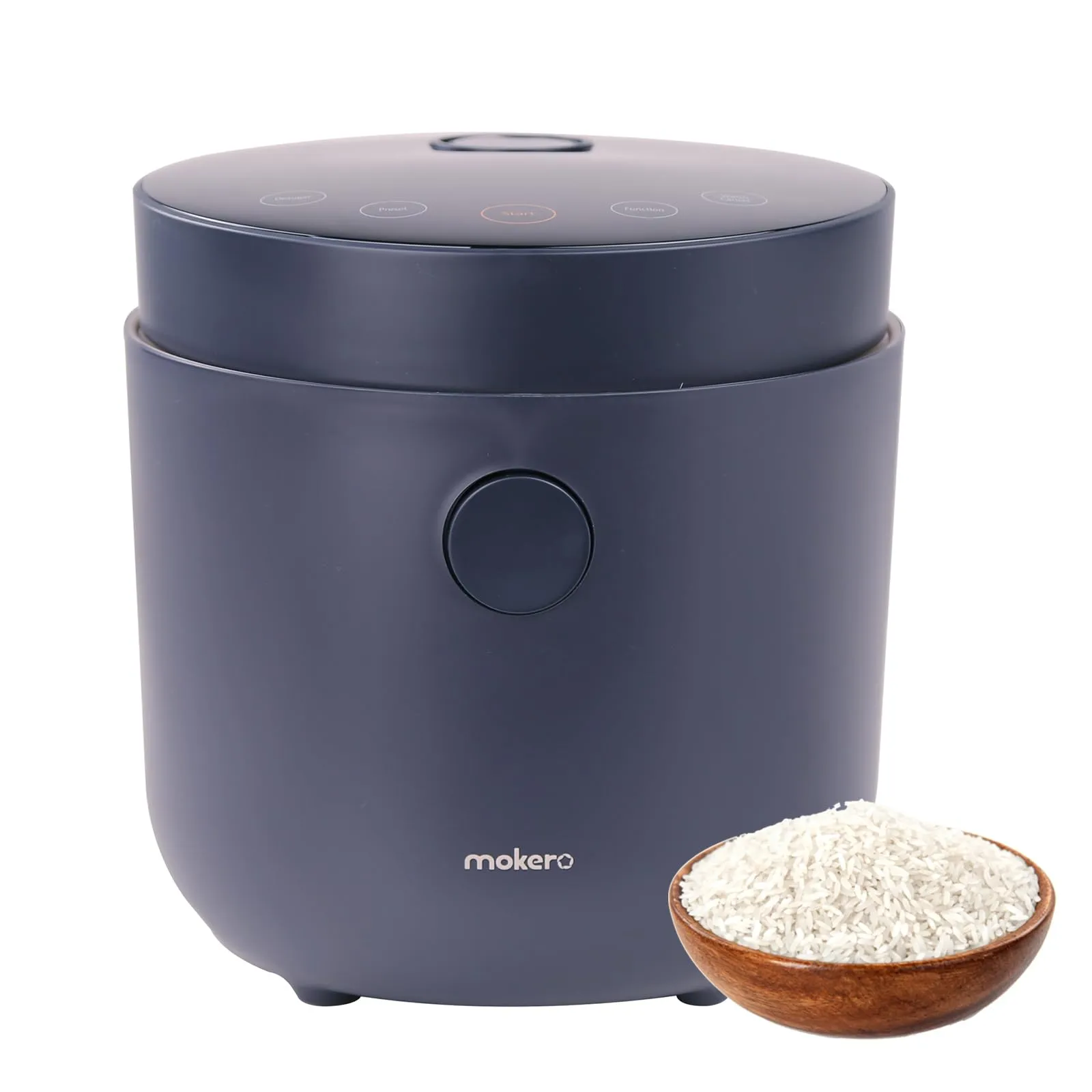 Clivia  Low Carb Rice Cooker, 7 Functions Rice Pot 4 Cups Uncooked Rice with Stainless Steel Steamer MINI Desuger Smart Cooker Non-stick Inner 24H Delay Timer