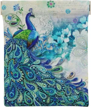 Coin Purse Peacocks and flowers Leather Squeeze Coin Purse Mini Pouch Change Wallet Bag Gifts for Women Kids Girls Key Holder