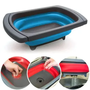 Collapsible Eco-Friendly Colander - Folding Strainer with Retractable Handles