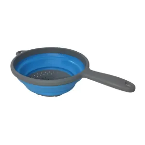 Collapsible Silicone Colander with Handle – Blue | BPA-Free & Space-Saving