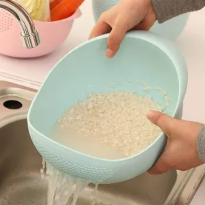 Collapsible Silicone Rice Bowl Strainer - Kitchen Drain Basket