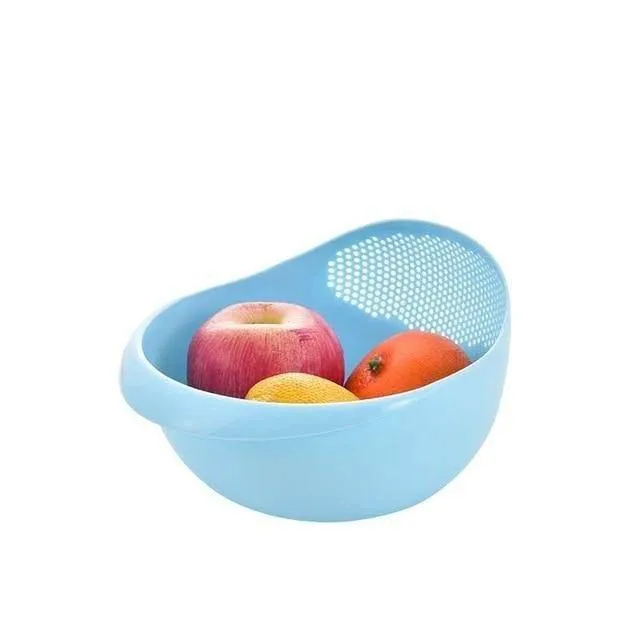 Collapsible Silicone Rice Bowl Strainer - Kitchen Drain Basket