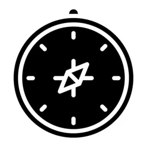 Compass Glyph Icon