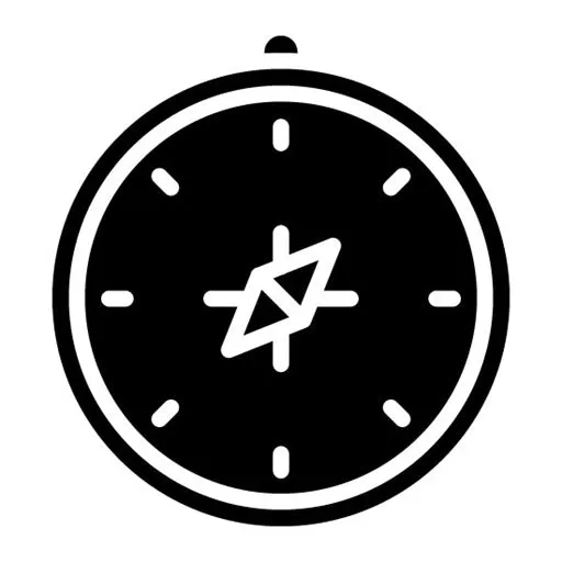 Compass Glyph Icon