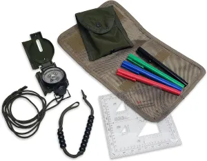 Compass Navigation Kit - Traditional Military Lensatic Compass - Everything Needed to Get Started in Compass Land Navigation