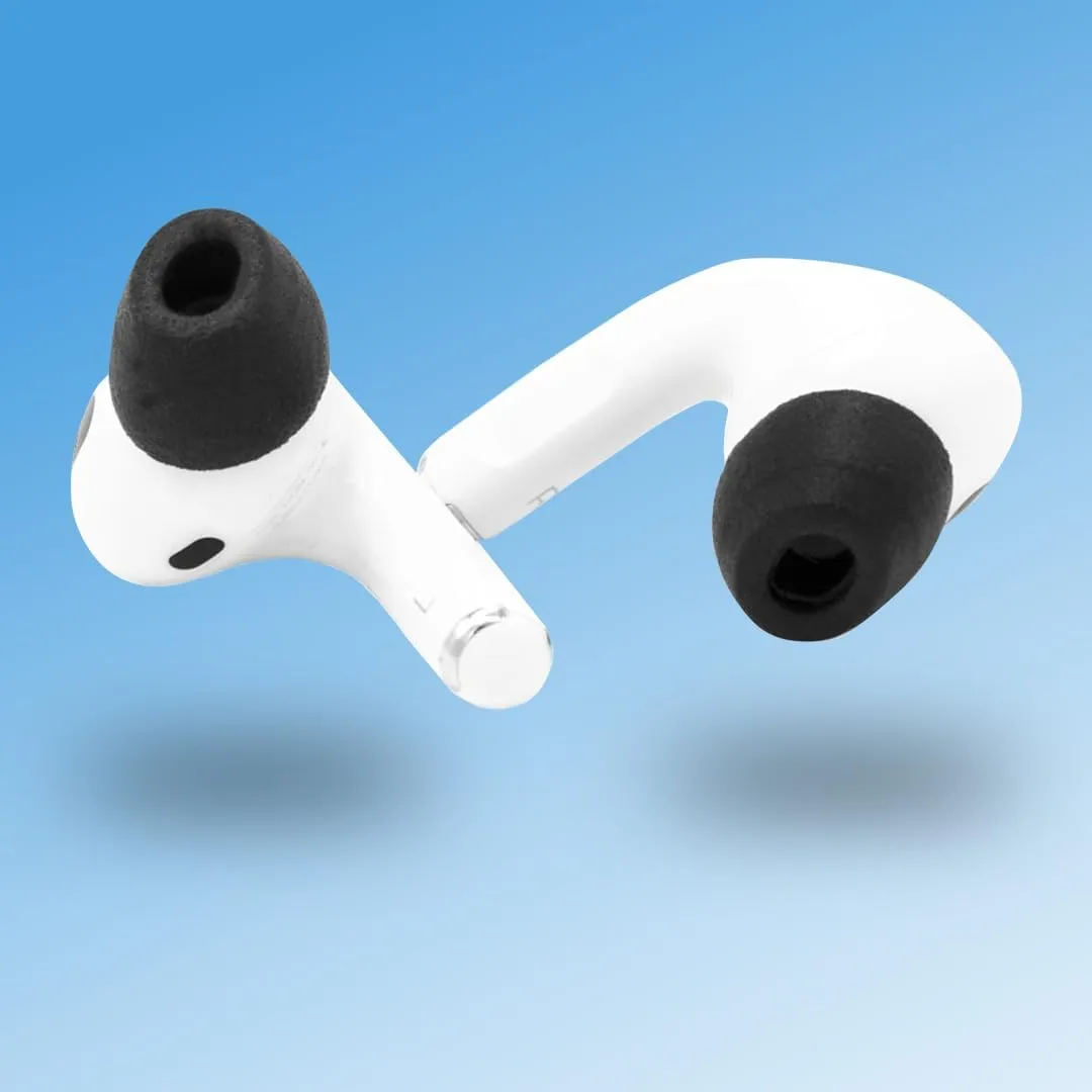 Comply Limited Edition Foam Replacement Earbud Tips for Apple AirPods Pro 1 & 2, Black, Medium (3 Pairs)