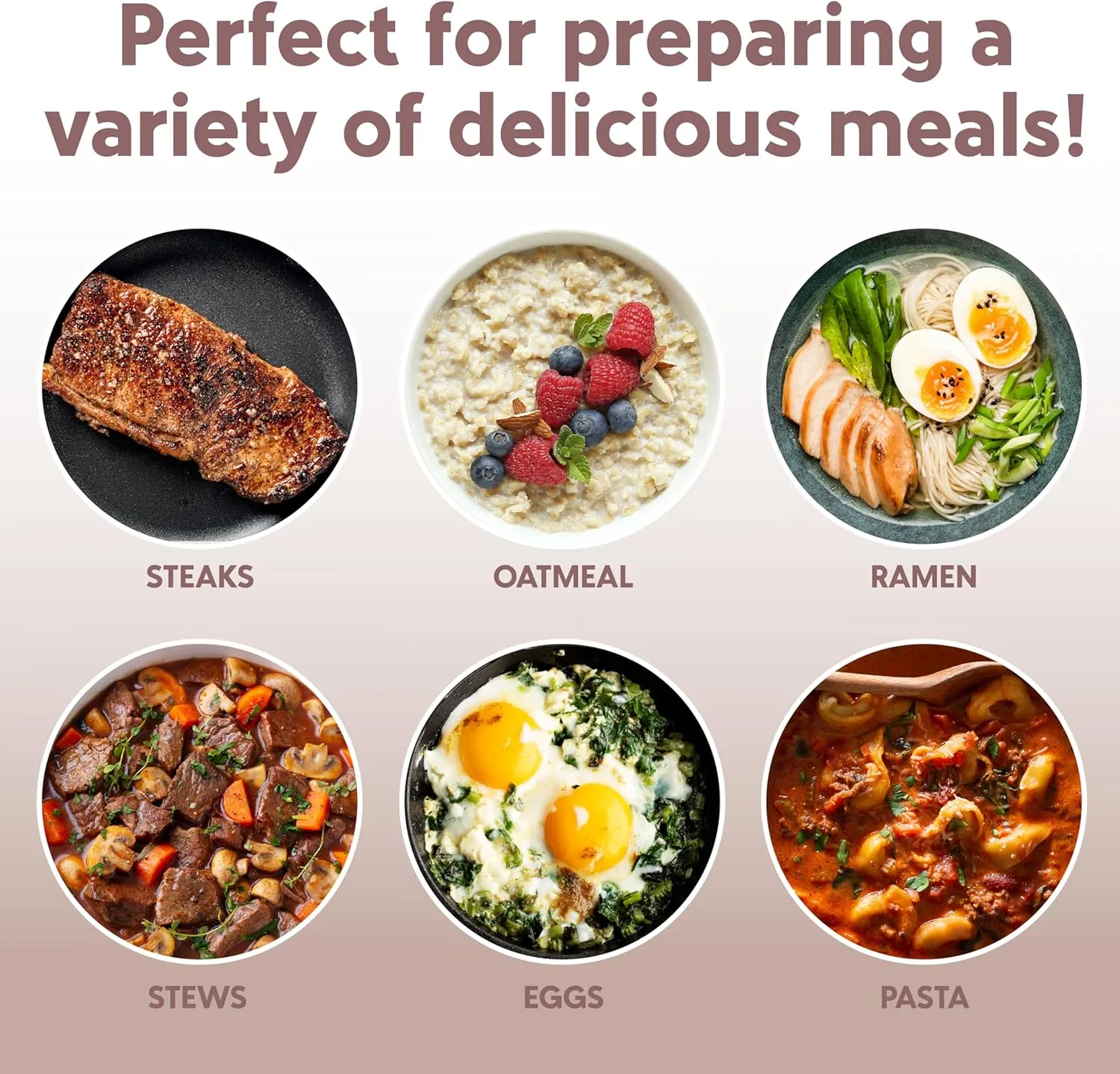 COOK WITH COLOR Electric Hot Pot, 1.6L Mini Cooker, 700W Power, Non-Stick Surface, Thermal Cut-Out Protection, Perfect for Rice, Noodles, Soups, Stews, Dorms, Apartments, & Small Kitchens, Dusty Rose