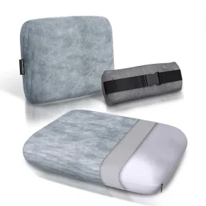 Cooling Memory Foam Travel Pillow for Outdoors, Road Trips & Flights - Velvet Plush Compact Travel Pillow Memory Foam & Case - Camping Pillows for Sleeping - Lightweight Backpacking Pillow