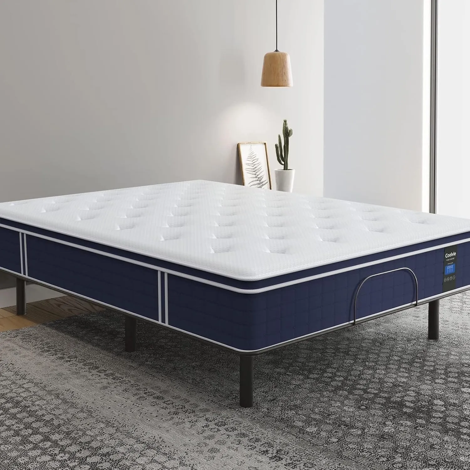 Coolvie Twin XL Mattress 12 Inch, Supportivie Firm Hybrid Mattress in a Box with CertiPUR-US Certified Foam, Pocket Springs for Motion Isolation & Pressure Relief- Comfort Night Sleep-100-Night Trial