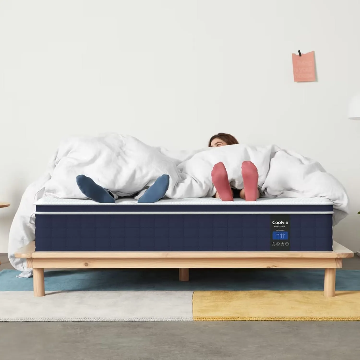 Coolvie Twin XL Mattress 12 Inch, Supportivie Firm Hybrid Mattress in a Box with CertiPUR-US Certified Foam, Pocket Springs for Motion Isolation & Pressure Relief- Comfort Night Sleep-100-Night Trial