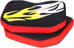 Cotton Memory Foam Boat Seat Cushion with Suction Cups Soft Comfortable Durable Seat Pad (Flame) for Universal Kayak Seat Cushion