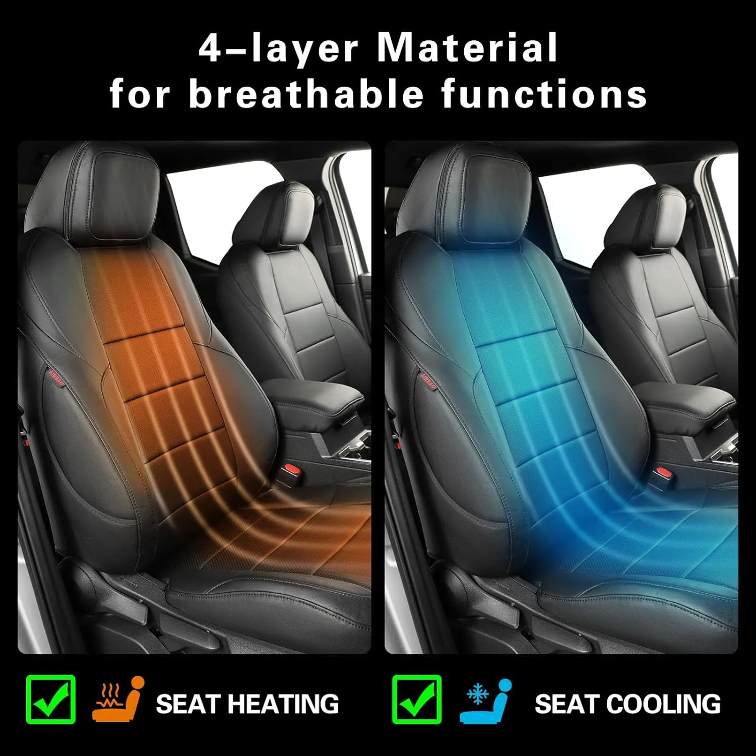 coverdream Custom Fit Seat Covers for 2024 2025 Toyota Tacoma(Petrol) Double Cab SR,SR5,TRD Sport,TRD Off-Road,Limited,Full Coverage Leather Seat Protector (Full Set,Black)