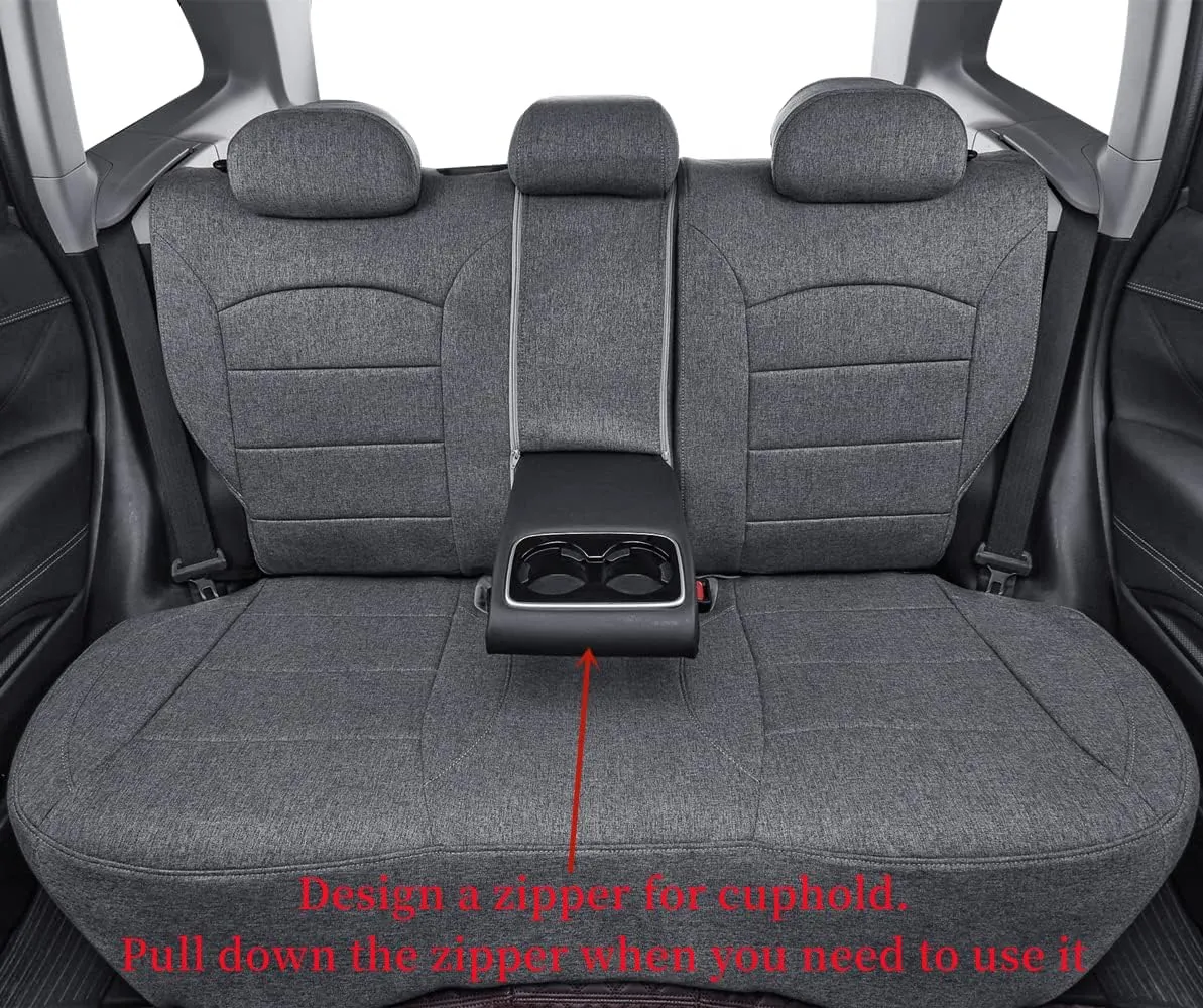coverdream Forester Seat Covers Custom Fit for 2019-2023 2024 Subaru Forester Seat Covers,Full Coverage,Airbag Compatible Polyester Car Seat Protector (Full Set,Gray)