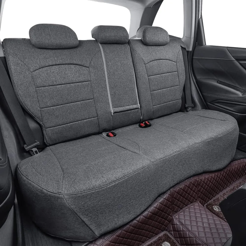 coverdream Forester Seat Covers Custom Fit for 2019-2023 2024 Subaru Forester Seat Covers,Full Coverage,Airbag Compatible Polyester Car Seat Protector (Full Set,Gray)