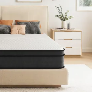Crayan Queen Mattress, 10 Inch Hybrid Memory Foam Mattresses in a Box with Individual Pocket Spring for Motion Isolation & Silent Sleep, CertiPUR-US