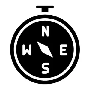 Cruise Compass Glyph Icon