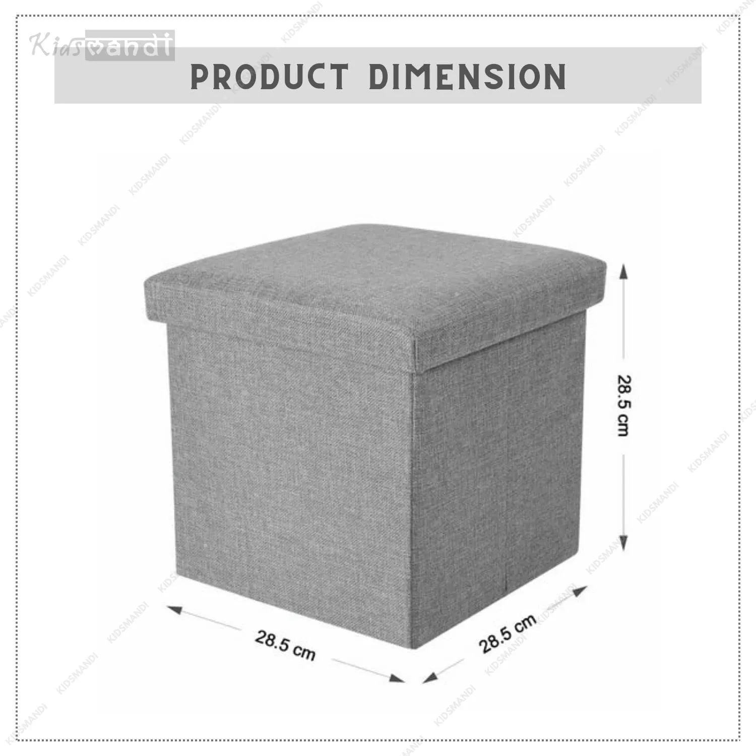 Cube Shape Stool for Sitting with Storage