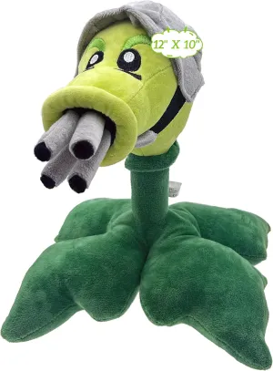 Cute Plant Plush Toy - 12 Inch Peashooter from PVZ, Ideal for Kids & PVZ Fans, for Halloween & Christmas