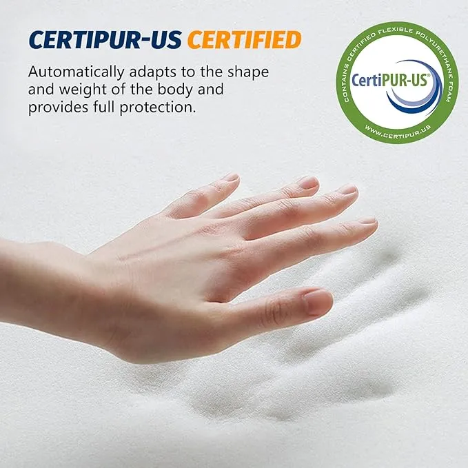 CYMULA Memory Foam Camping Mattress Pad, CertiPUR-US Sleeping Mat Portable Roll Up Mattress for Adults, Camping Bed Pads for Sleeping, Guest Bed for Sleepover Car Bed with Travel Bag