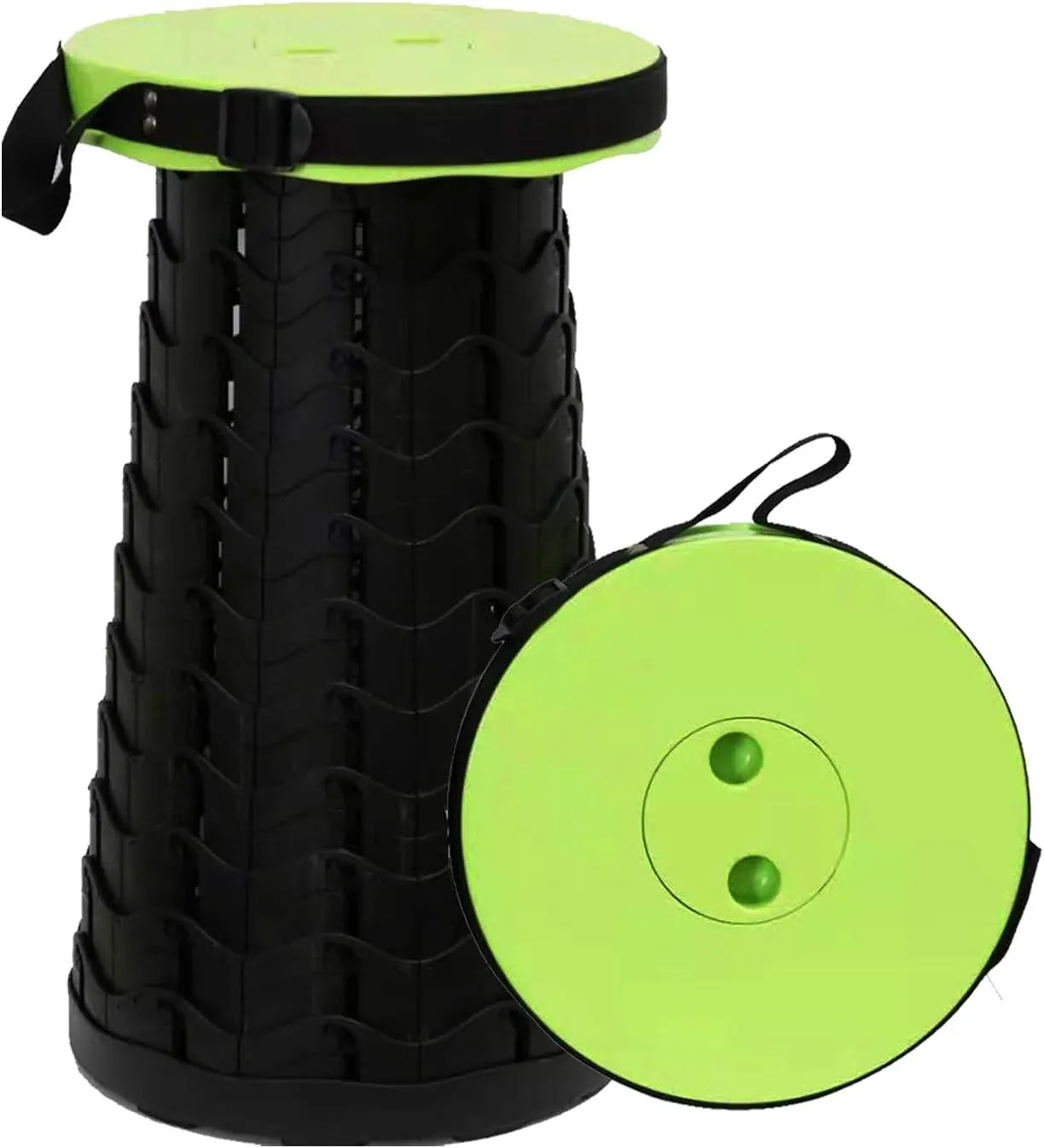 Deer's Life Collapsible Stools for Adults, Round Pop Up Stool,Max 397lbs, Portable Folding Stools Seat, Camp Stool, Outdoor Small Sitting Stool, Telescopic Stool, Foldable Stool