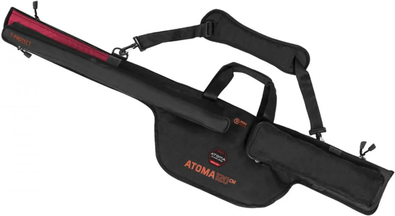 Delphin Atoma Padded Fishing Rod Bag for 2 Mounted Fishing Rods, Length: 3.9 Feet/120cm, 48 inch, black