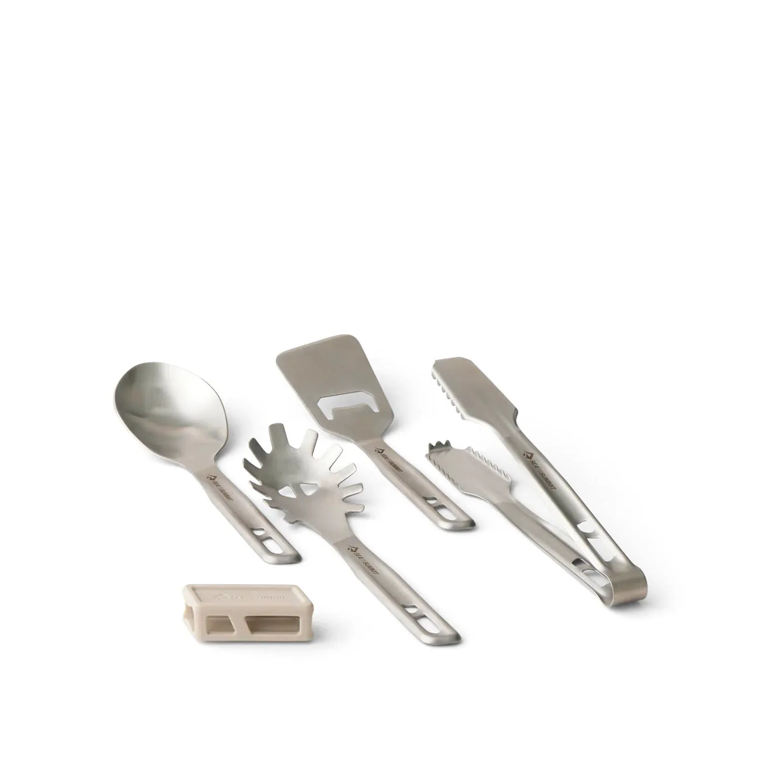 Detour Stainless Steel Utensil Set - [4 Piece] Grey