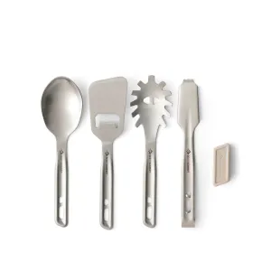 Detour Stainless Steel Utensil Set - [4 Piece] Grey