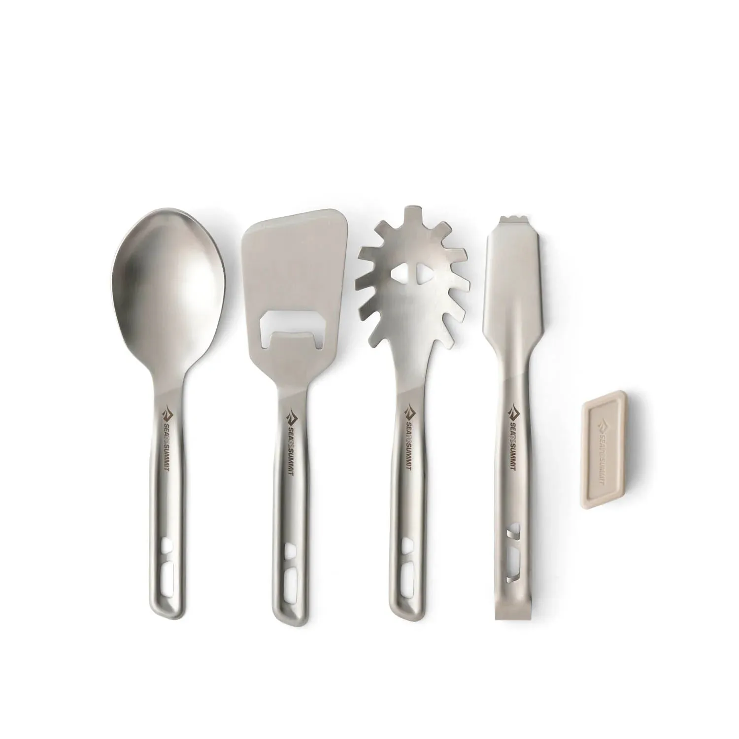 Detour Stainless Steel Utensil Set - [4 Piece] Grey