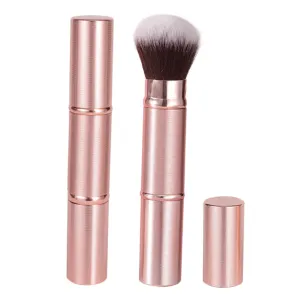 Didiseaon 2pcs Retractable Makeup Brush Portable Dual-sided Beauty Tool for Foundation and Blush for Travel and -ups with Soft Bristles and Cover